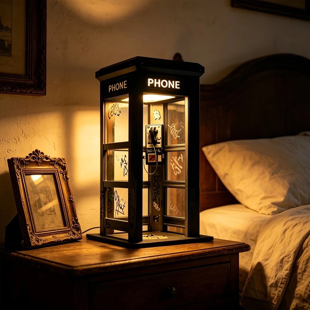 📞JETZT 50 % RABATT✨Stimmungsvolle Lampe im Stil einer Vintage-Telefonzelle