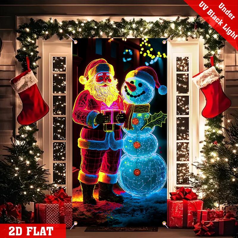 Fluoreszierender Weihnachts-Türbehang Party-Banner