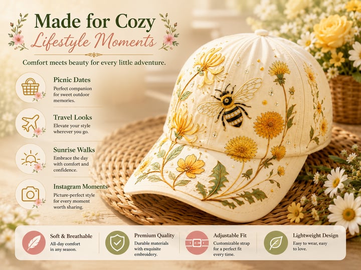 🔥Letzter Tag – 50 % Rabatt 🌸🌿 Garden Morning Cap