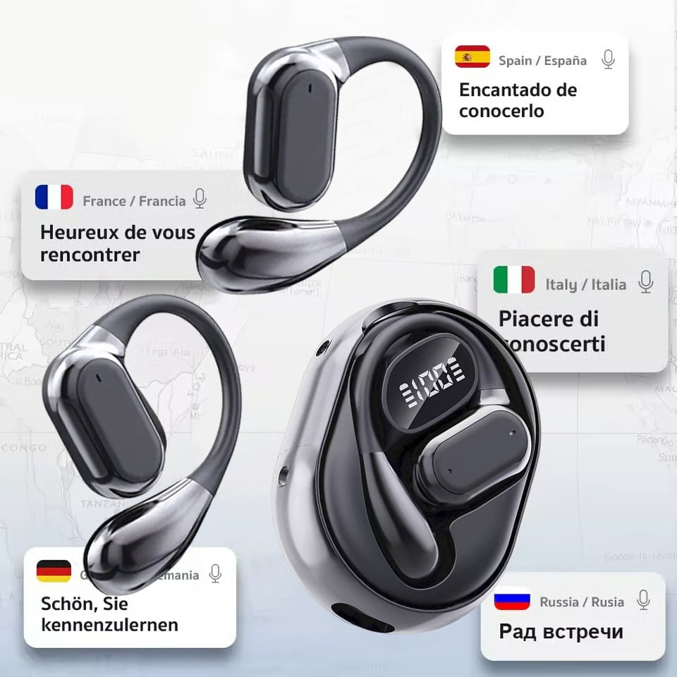 🏆#1 Bestseller ⏰ 49 % RABATT 💎AI-Übersetzung Kabellose OWS Bluetooth 5.4-Ohrhörer (kompatibel mit iOS und Android)
