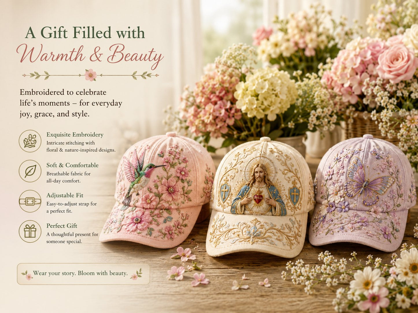 🔥Letzter Tag – 50 % Rabatt 🌸🌿 Garden Morning Cap