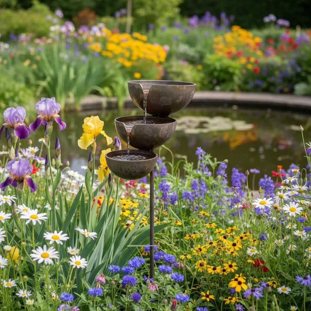 🔥Heißer Sale: 50 % Rabatt🔥Hauchen Sie Ihrem Garten neues Leben ein – ein friedliches, kaskadenförmiges Vogelbad mit Regenfänger, das Gartenbewohner willkommen heißt🌿🐦