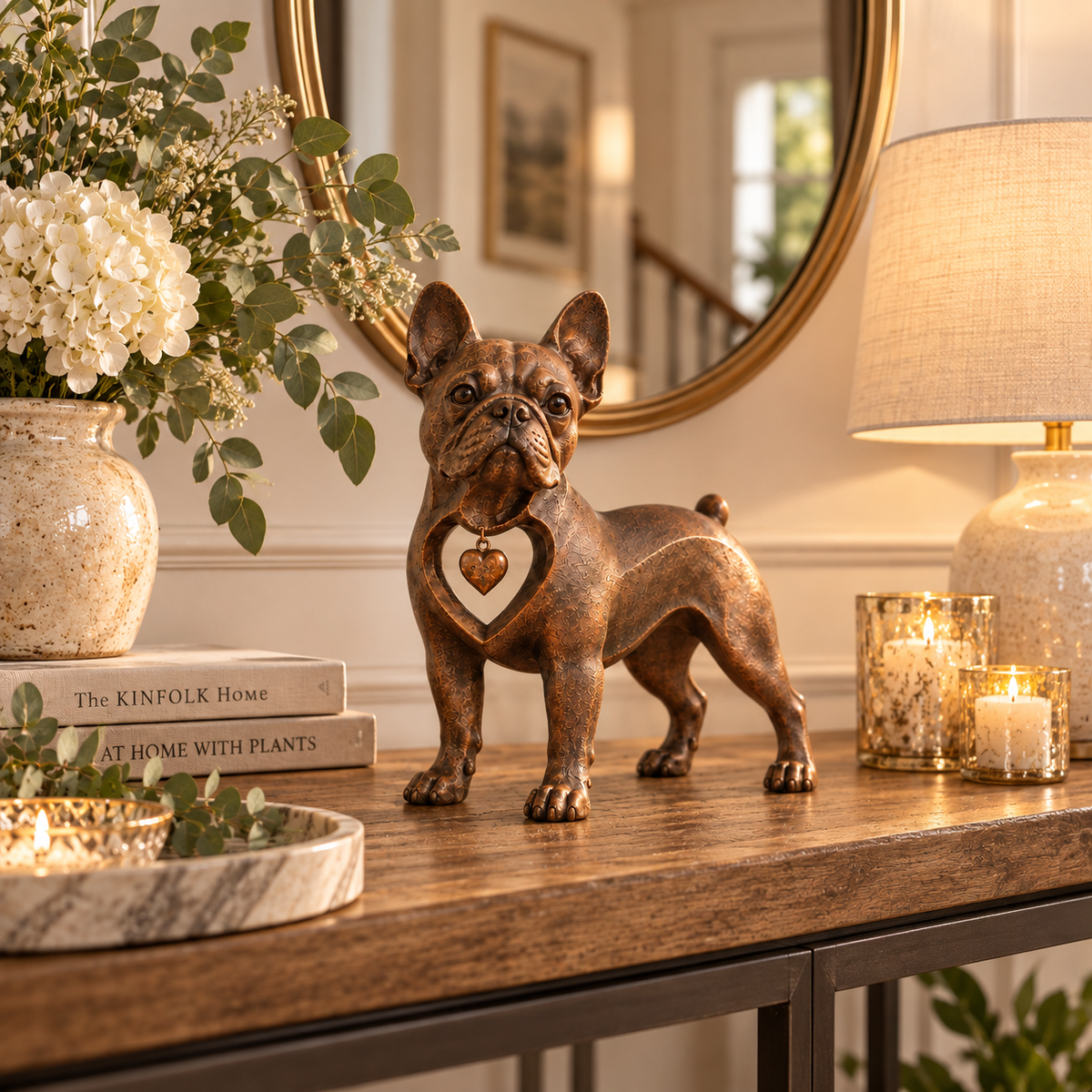 ⭐Skulptur einer französischen Bulldogge im klassischen Retro-Stil – Liebe auf den ersten Blick!