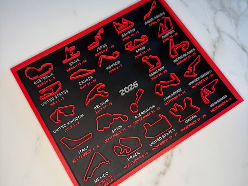 🏎️LETZTER TAG DES SOLDES – 49 % RABATT📅Formel-1-Kalender 2026 F1