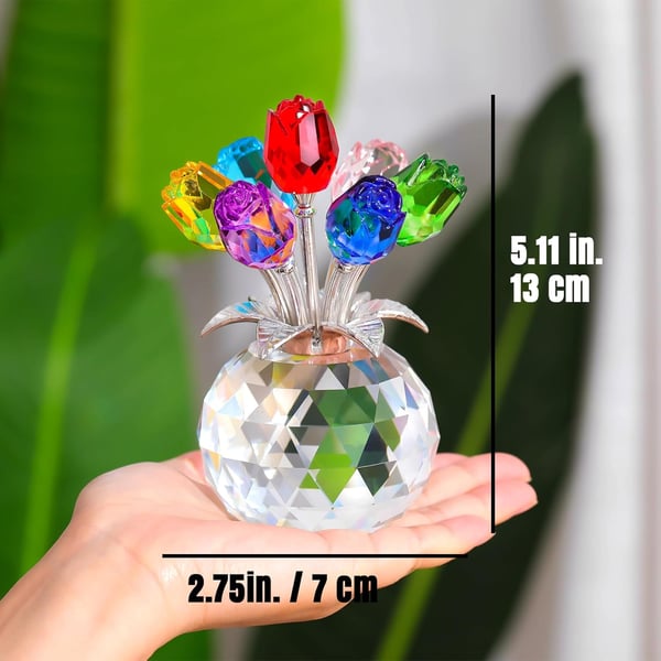 🌈✨ Kristallblumen-Prisma-Vase ✨🌈