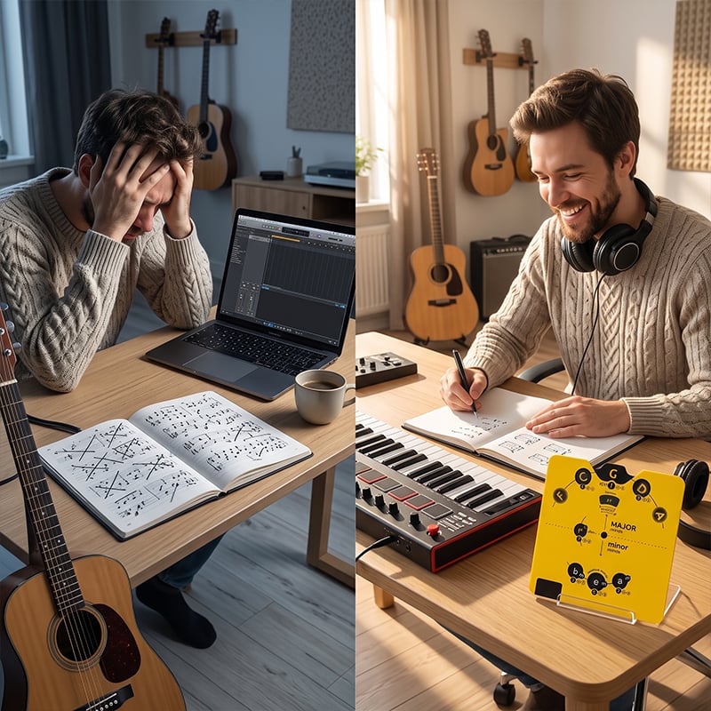 Der Abkürzungsweg zur Musiktheorie, den Musiker gerade entdecken – ein visuelles Quintenkreis-Rad, das Tonarten, Akkorde und das Songwriting endlich einfach macht