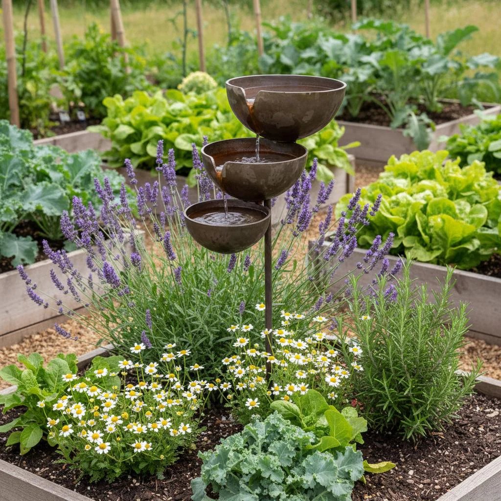 🔥Heißer Sale: 50 % Rabatt🔥Hauchen Sie Ihrem Garten neues Leben ein – ein friedliches, kaskadenförmiges Vogelbad mit Regenfänger, das Gartenbewohner willkommen heißt🌿🐦