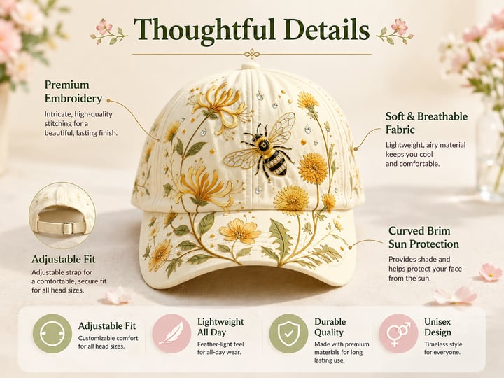 🔥Letzter Tag – 50 % Rabatt 🌸🌿 Garden Morning Cap