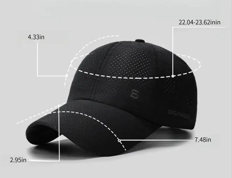 🌬️Schnelltrocknende Baseballkappe mit UV-Schutz – atmungsaktive, verstellbare Unisex-Kappe