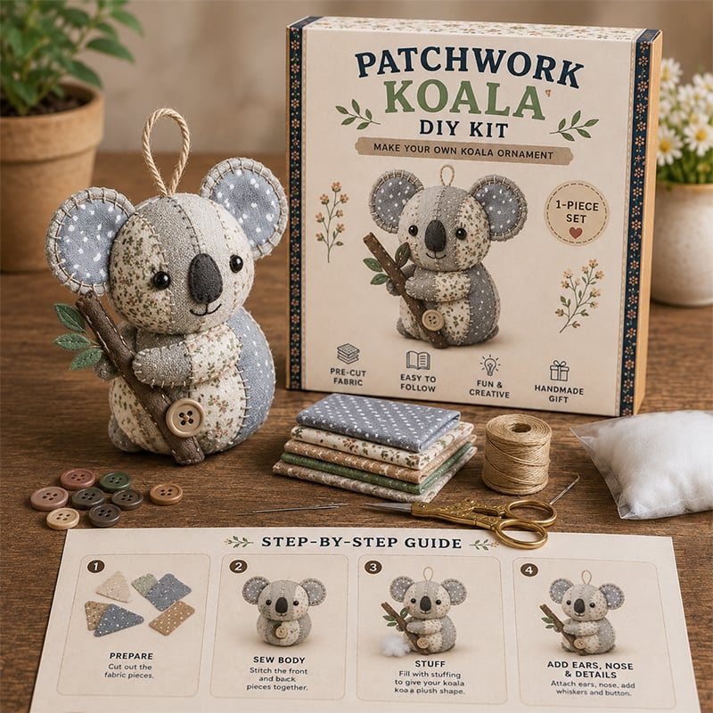 🧵DIY-Patchwork-Tier-Set – Gestalte deine eigenen niedlichen Tiere
