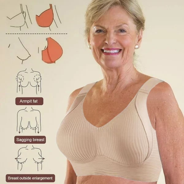 🎁Gerippter Push-up-BH mit verstellbaren Bügeln für Frauen