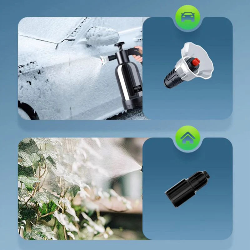 🎁 50 % RABATT! Hochschäumende Autowaschspritze – Dicker Schaum, breiter 60°-Sprühstrahl und zwei Düsen für müheloses Reinigen 🧼🚗