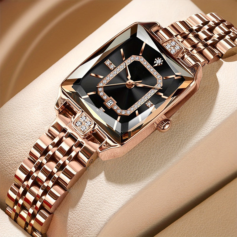 🔥Black-Friday-Mega-Angebot – 50 % Rabatt!🔥Damen-Armbanduhr mit Rechteck-Zifferblatt & Strasssteinen