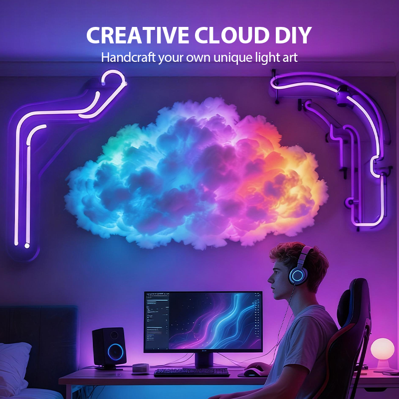 ⏳ Zeitbegrenztes Sonderangebot ⏰ DIY LED-Beleuchtungsdekoration „Gewitterwolke“ mit USB-Stromversorgung 🌈☁️