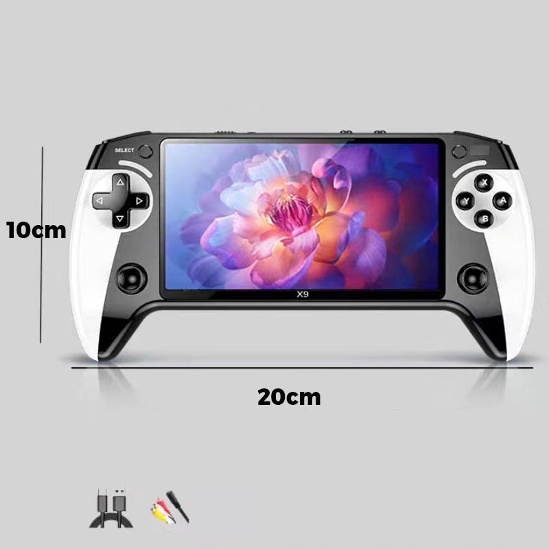 🎮 NUR FÜR BEGRENZTE ZEIT: 50 % RABATT! ✨ Tragbare Retro-Arcade-Konsole – 5,5-Zoll-HD-Bildschirm, 9 Emulatoren, kabellos 🕹️