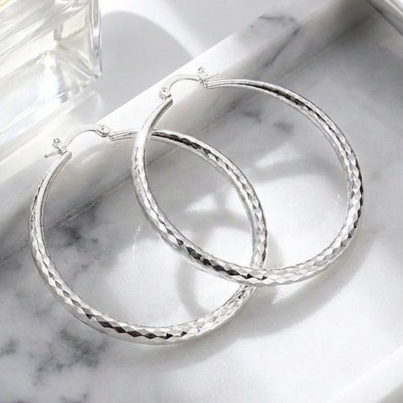 🎉2 zum Preis von 1🎁Diam🎉 2 zum Preis von 1 🎁 Diamantschliff-Creolen für Damen – Elegant, funkelnd 💎Diamantschliff-Creolen für Damen