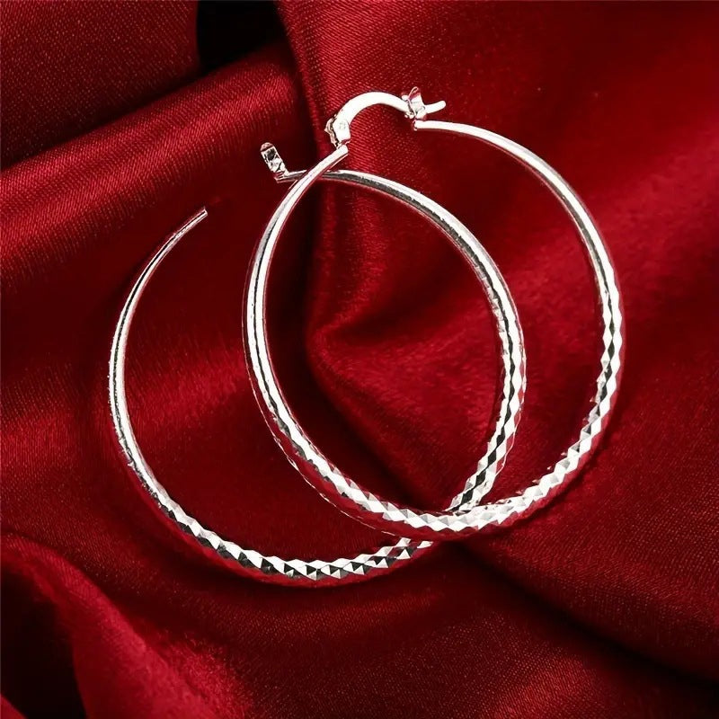 🎉2 zum Preis von 1🎁Diam🎉 2 zum Preis von 1 🎁 Diamantschliff-Creolen für Damen – Elegant, funkelnd 💎Diamantschliff-Creolen für Damen