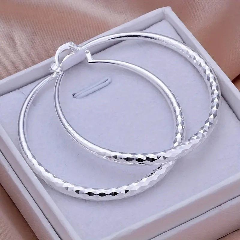 🎉2 zum Preis von 1🎁Diam🎉 2 zum Preis von 1 🎁 Diamantschliff-Creolen für Damen – Elegant, funkelnd 💎Diamantschliff-Creolen für Damen