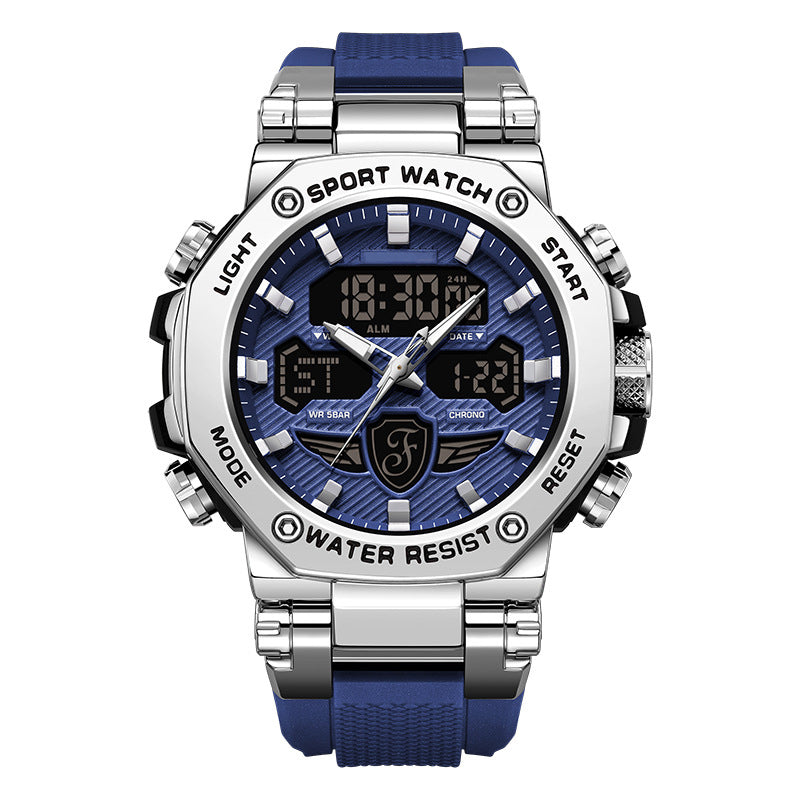🔥 50 % RABATT! ⏰ Multifunktionale wasserdichte Leuchtuhr für Herren – Dual-Display, 50 m wasserdicht und im Dunkeln lesbar 🌙⌚