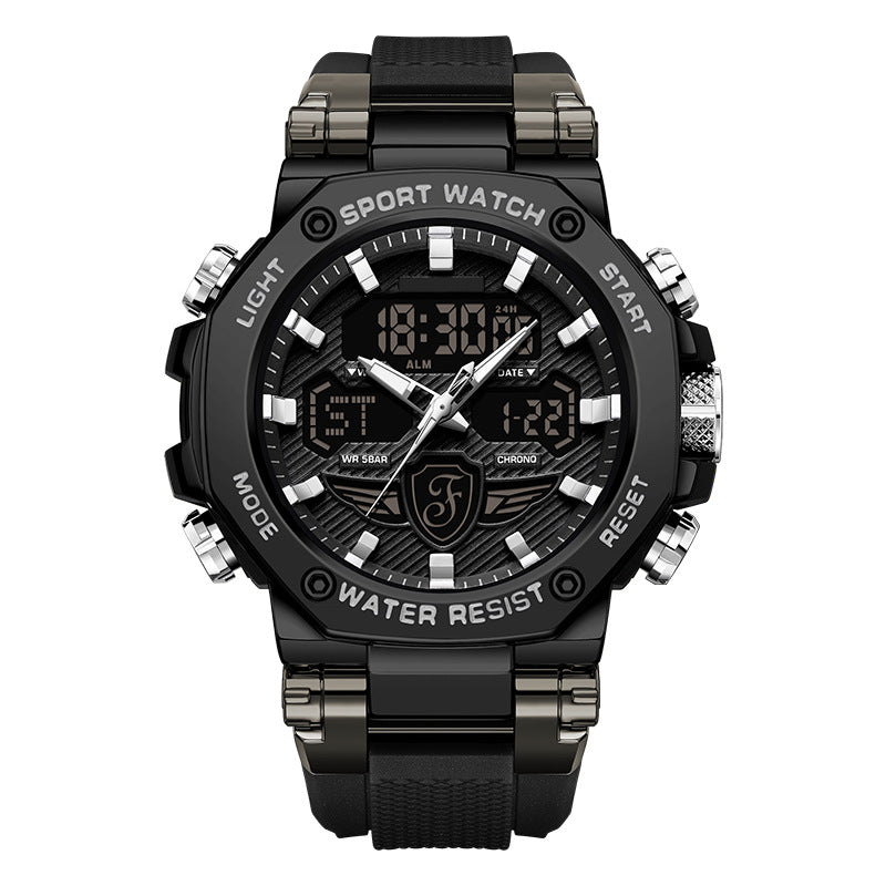 🔥 50 % RABATT! ⏰ Multifunktionale wasserdichte Leuchtuhr für Herren – Dual-Display, 50 m wasserdicht und im Dunkeln lesbar 🌙⌚