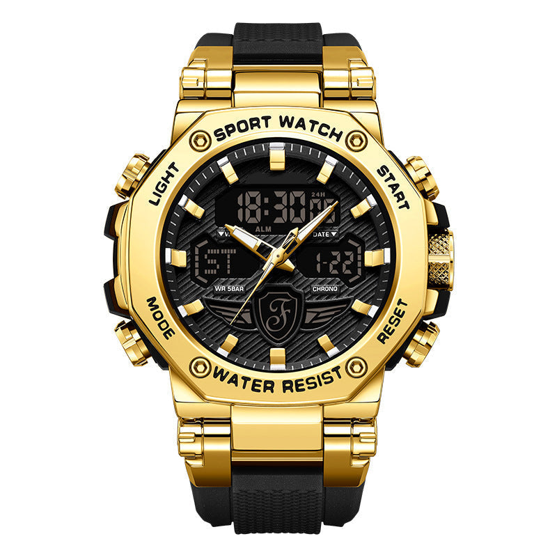 🔥 50 % RABATT! ⏰ Multifunktionale wasserdichte Leuchtuhr für Herren – Dual-Display, 50 m wasserdicht und im Dunkeln lesbar 🌙⌚