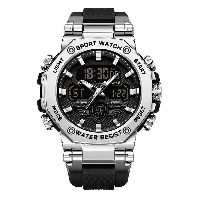 🔥 50 % RABATT! ⏰ Multifunktionale wasserdichte Leuchtuhr für Herren – Dual-Display, 50 m wasserdicht und im Dunkeln lesbar 🌙⌚