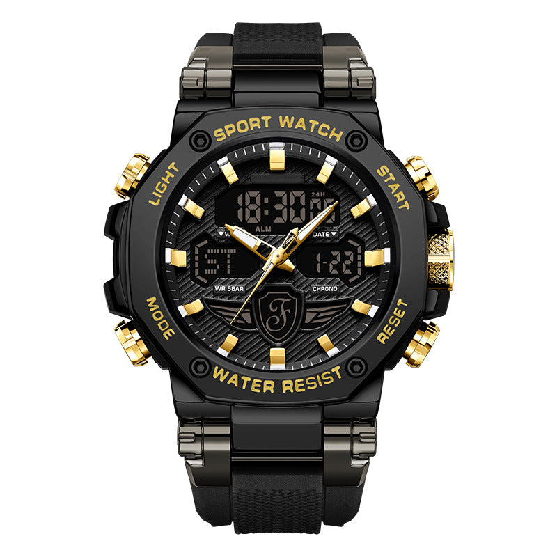🔥 50 % RABATT! ⏰ Multifunktionale wasserdichte Leuchtuhr für Herren – Dual-Display, 50 m wasserdicht und im Dunkeln lesbar 🌙⌚