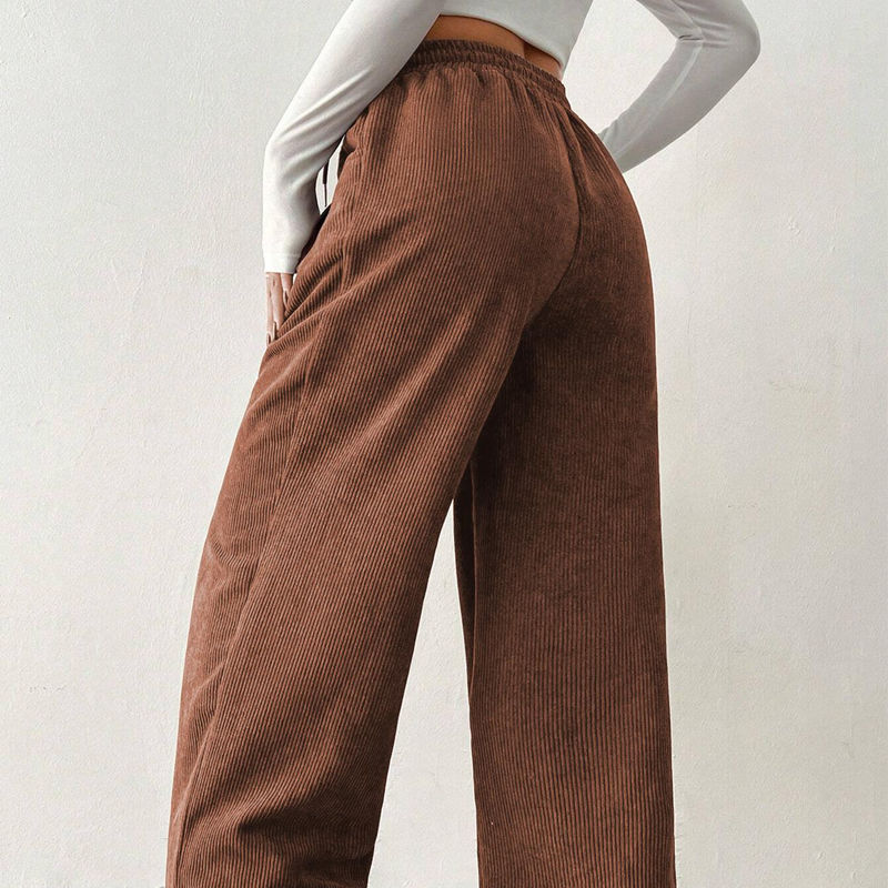 Lässige Weite Cordhose für Damen