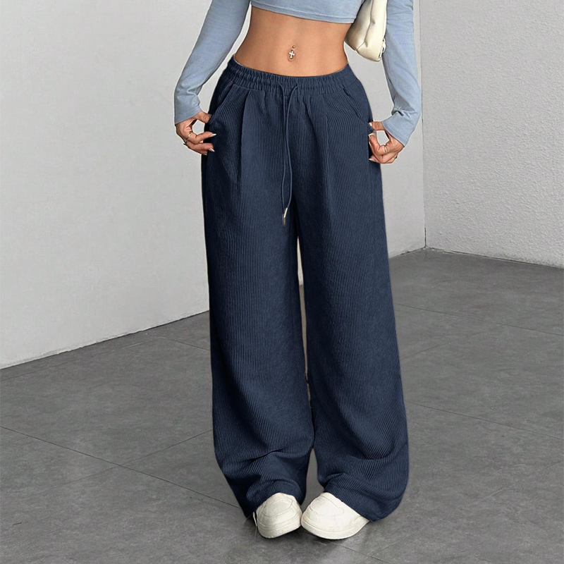 Lässige Weite Cordhose für Damen