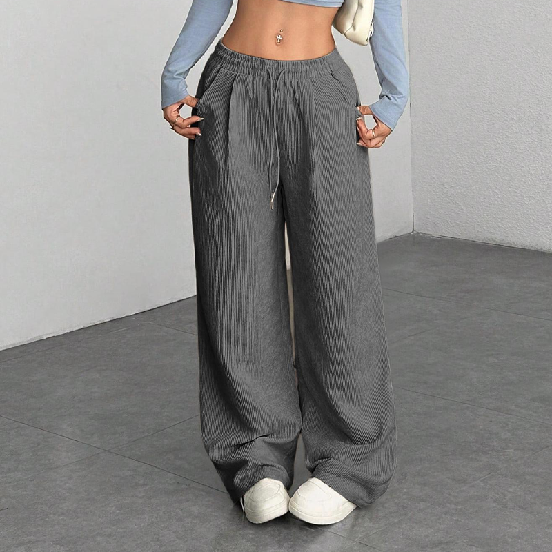 Lässige Weite Cordhose für Damen
