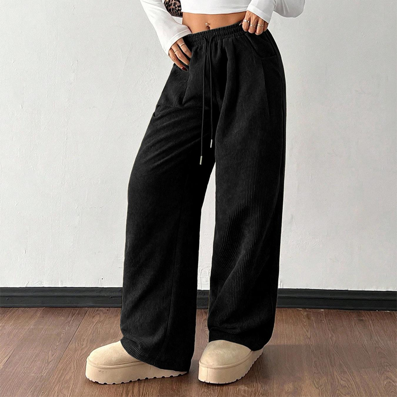 Lässige Weite Cordhose für Damen