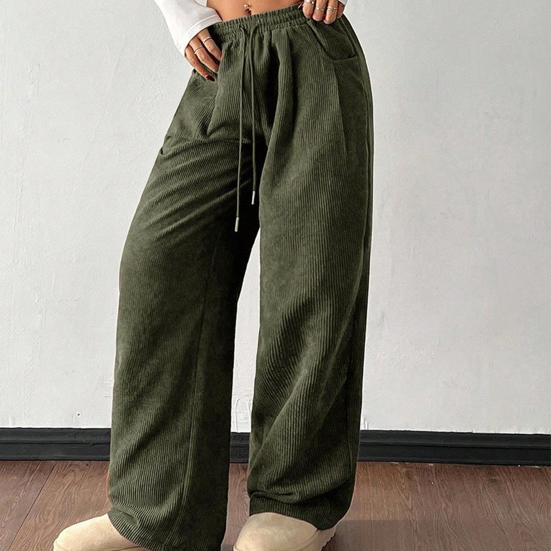 Lässige Weite Cordhose für Damen