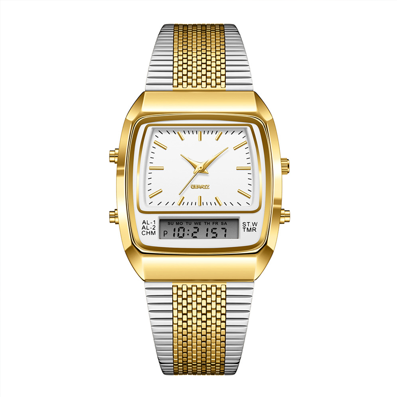 ⌚ NUR FÜR BEGRENZTE ZEIT: 50 % RABATT! 💥 Multifunktionsuhr im Retro-Stil mit quadratischem Zifferblatt – Dual-Display, Zinklegierung, Edelstahl ✨