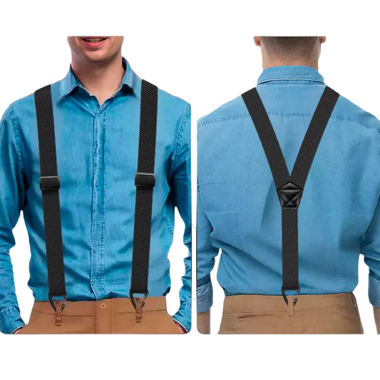 👔 NUR FÜR KURZE ZEIT: 50 % RABATT! 🔥 Herren-Hosenträger mit X-Rücken und robusten Hakenverschlüssen – breit, verstellbar und strapazierfähig für Arbeit und Freizeit 🎩