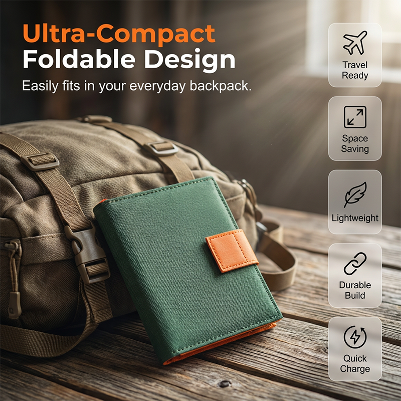 ☀️ NUR FÜR BEGRENZTE ZEIT: 50 % RABATT! ✨ Tragbares Solarpanel – faltbar, USB-Aufladung, wetterfest 🎒