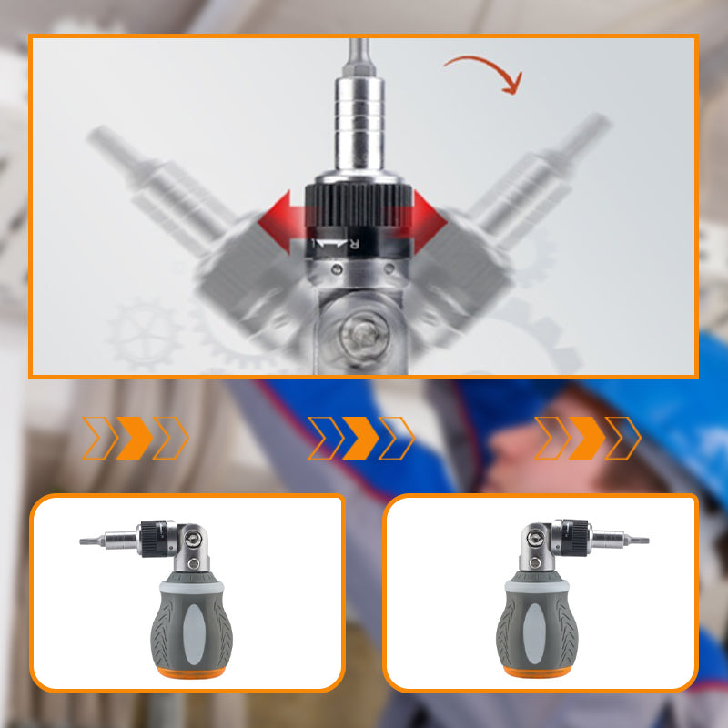 Vielseitiges 9-in-1-Set mit magnetischen Ratschen-Schraubendreherbits