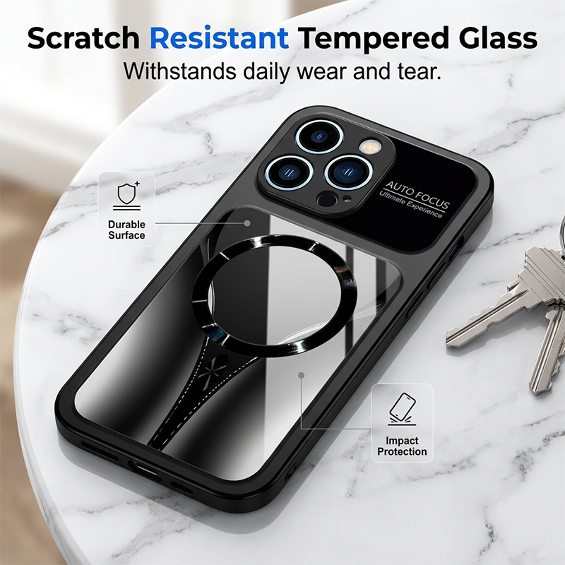 📱 NUR FÜR BEGRENZTE ZEIT: 50 % RABATT! ✨ Magnetische Handyhülle aus gehärtetem Glas – stoßfest, MagSafe-kompatibel ✨