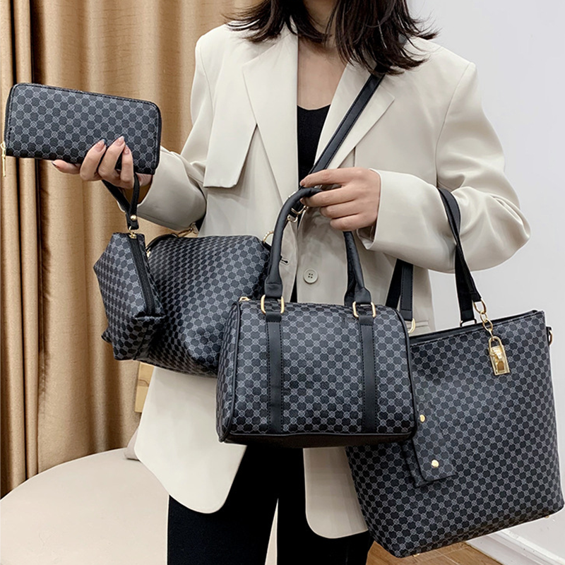 👜 Stilvolles 6-in-1-Set aus Mama- und Babytasche – Bedruckte, vielseitige Umhängetasche, Crossbody-Tasche und Handtasche für den Alltag 🌿