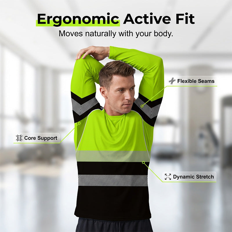 ✨ 3D-gedrucktes Sportshirt für Herren – gut sichtbar, atmungsaktiv, athletische Passform 🌿