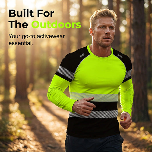✨ 3D-gedrucktes Sportshirt für Herren – gut sichtbar, atmungsaktiv, athletische Passform 🌿