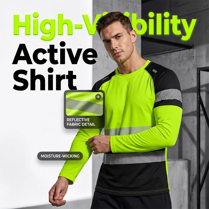 ✨ 3D-gedrucktes Sportshirt für Herren – gut sichtbar, atmungsaktiv, athletische Passform 🌿