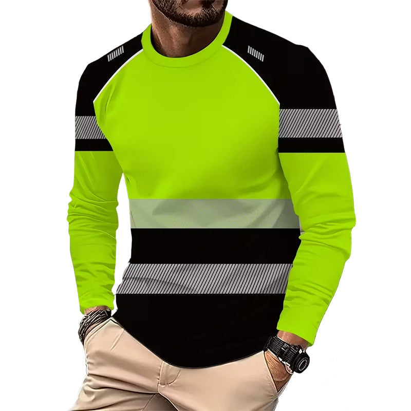 ✨ 3D-gedrucktes Sportshirt für Herren – gut sichtbar, atmungsaktiv, athletische Passform 🌿