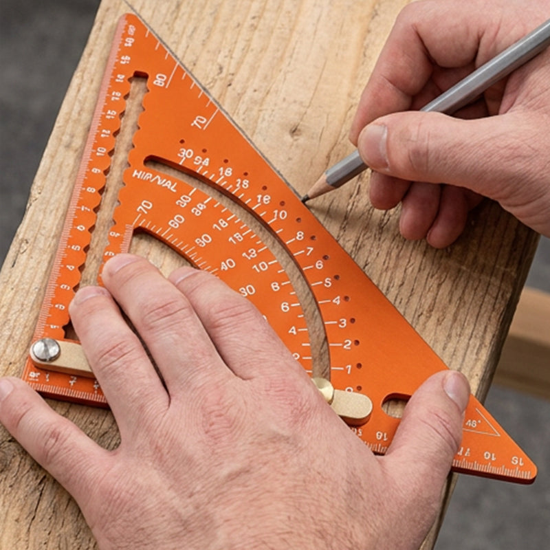 📐 NUR FÜR BEGRENZTE ZEIT: 50 % RABATT! ✨ Präzisions-Dreikantwinkel für die Holzbearbeitung – aus Legierung, verstellbar, rostfrei 🛠️