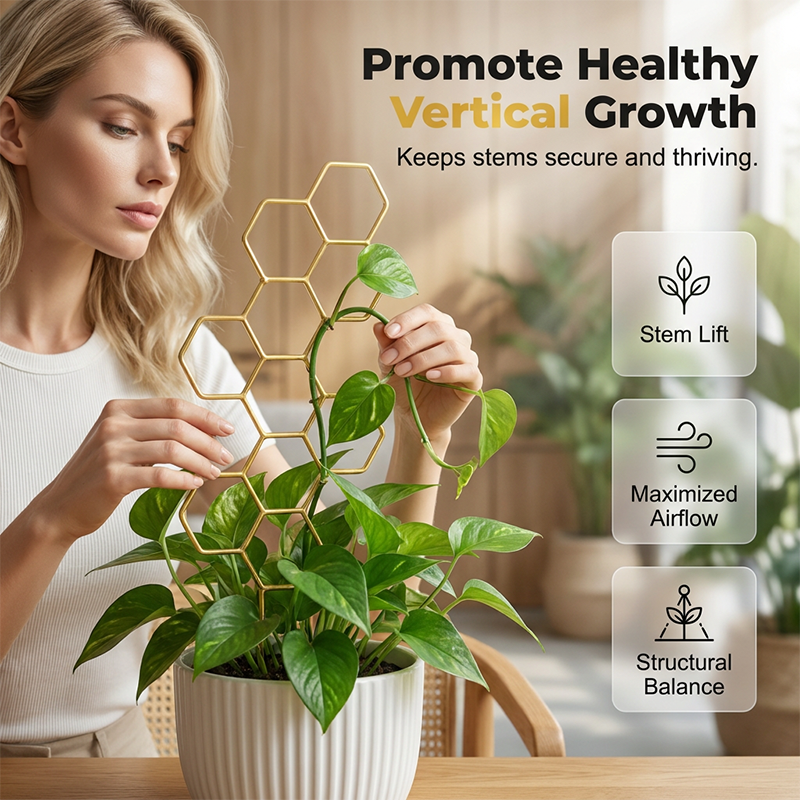 🌿 NUR FÜR BEGRENZTE ZEIT: 50 % RABATT! ✨ Pflanzenspalier im Wabenmuster – rostfrei, stapelbar, einfach zu montieren 🐝