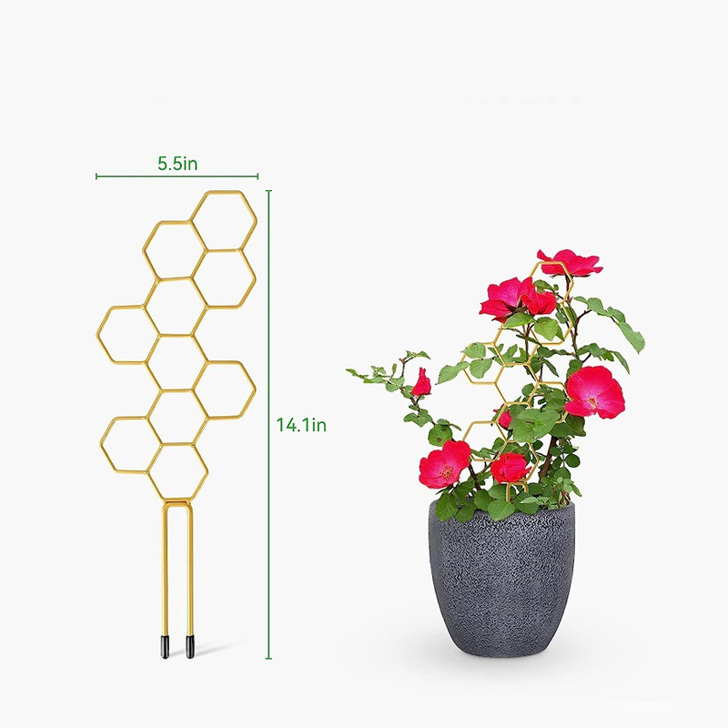 🌿 NUR FÜR BEGRENZTE ZEIT: 50 % RABATT! ✨ Pflanzenspalier im Wabenmuster – rostfrei, stapelbar, einfach zu montieren 🐝