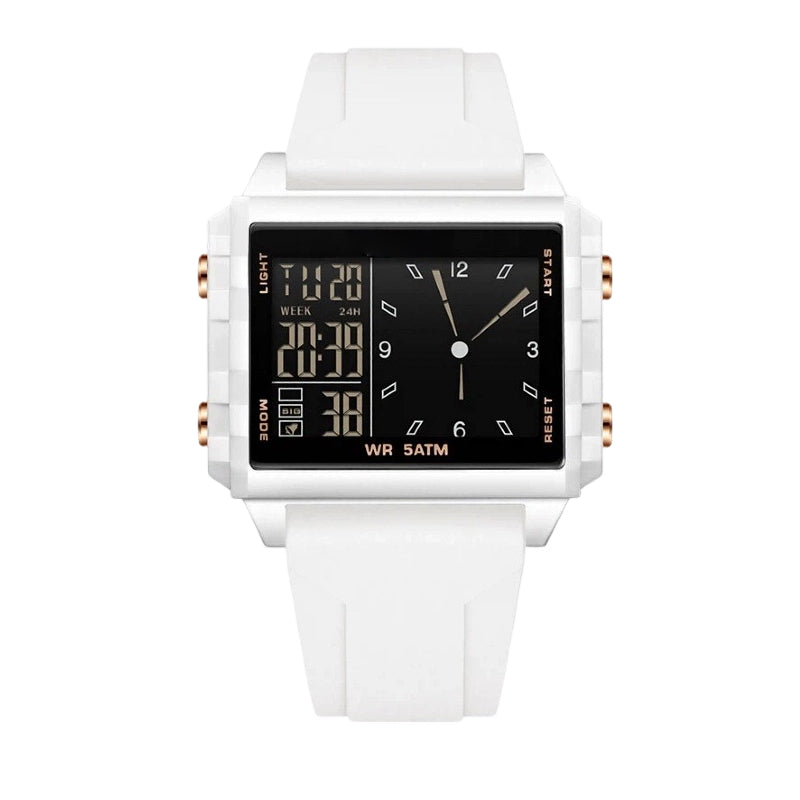 ⏳Zeitlich begrenztes Sonderangebot⏰ Wasserdichte, transparente Digitaluhr – 50 m wasserdicht, leuchtendes Display, Hybridanzeige ✨