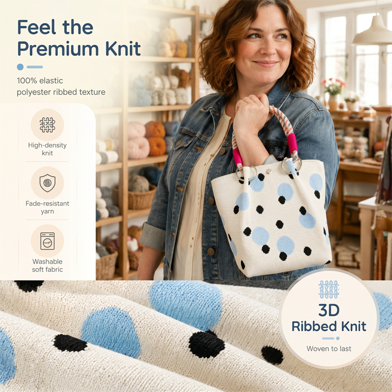 👜 NUR FÜR BEGRENZTE ZEIT: 50 % RABATT! 💥 Niedliche Handtasche mit Polka-Dot-Muster für Damen – klassisches Punktmuster, geräumig, schick für jeden Tag ✨