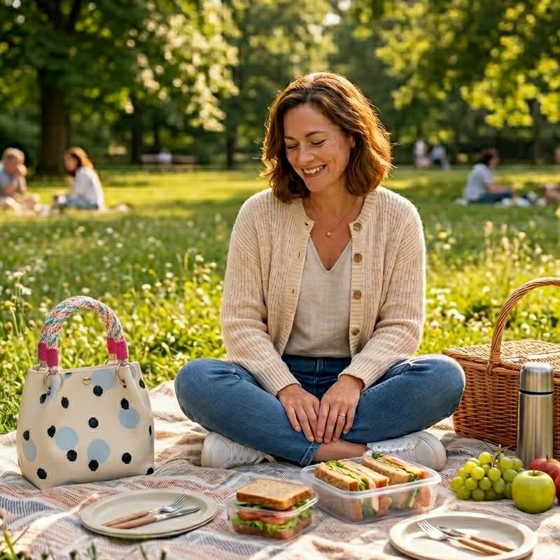 👜 NUR FÜR BEGRENZTE ZEIT: 50 % RABATT! 💥 Niedliche Handtasche mit Polka-Dot-Muster für Damen – klassisches Punktmuster, geräumig, schick für jeden Tag ✨