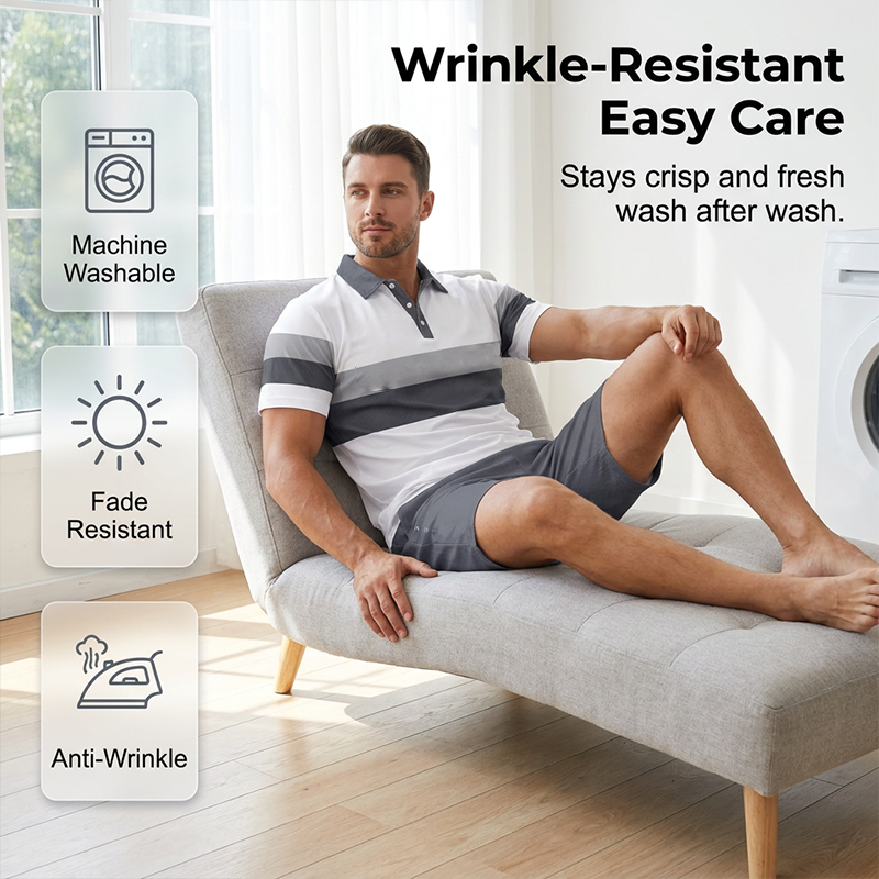 Zweiteiliges Set aus Hemd und Shorts für Herren – Digitaldruck, sportliche Passform, knitterfrei ✨