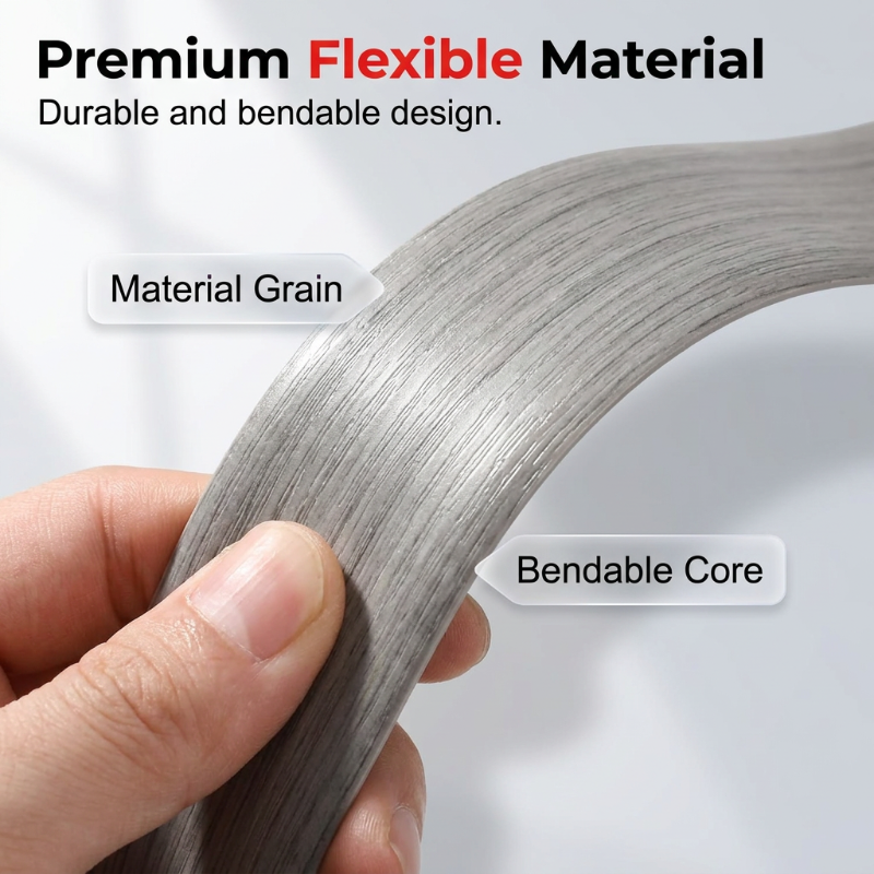 ✨ Selbstklebende Bodenübergangsleiste – flexibles PVC, zum Abziehen und Aufkleben, glatte Oberfläche 🚪